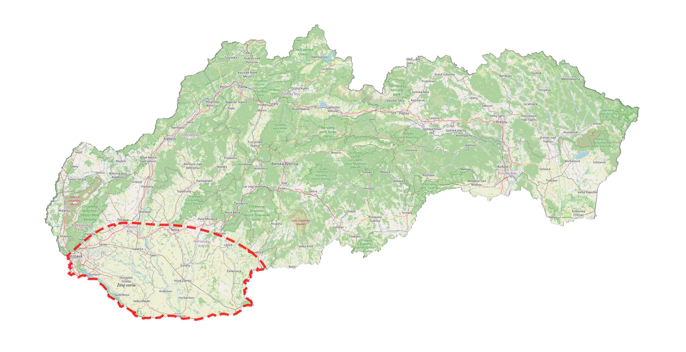 Mapa pokrytia - maloobchod